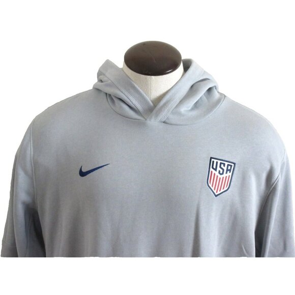 COPY - Nike Men's Team USA Soccer Hoodie PO Sweatshirt Smoke Grey Blue Size XL … - Picture 2 of 6